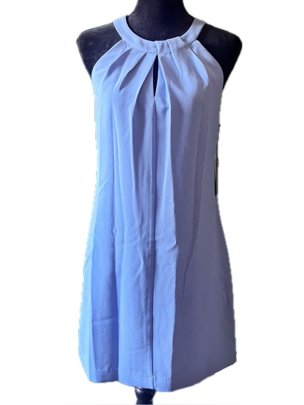 VINCE CAMUTO Women's Blue Sleeveless Halter Circle Neck Mini Dress Size 6 NWT